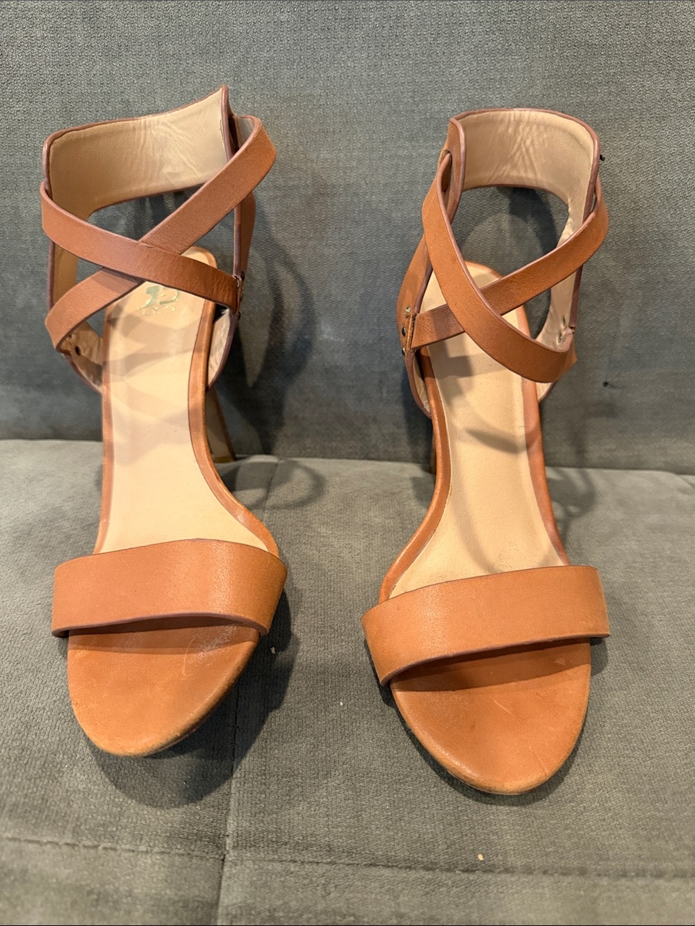 Joe’s Women's Tan Strappy Open-Toe Heeled Sandals